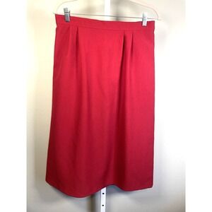 Vintage Red Skirt Y2K Office Inspo USA grunge 70s VTG Nikki Business Casual